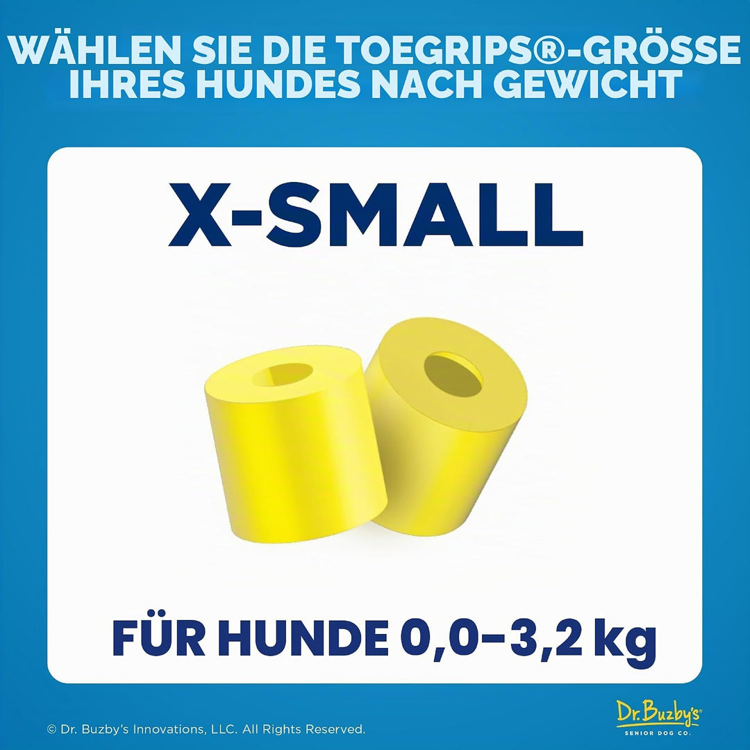 Dr. Buzby's Zehengriffe für Hunde, sofortige Traktion auf Holz-/Hartholzböden, rutschfeste Entlastun