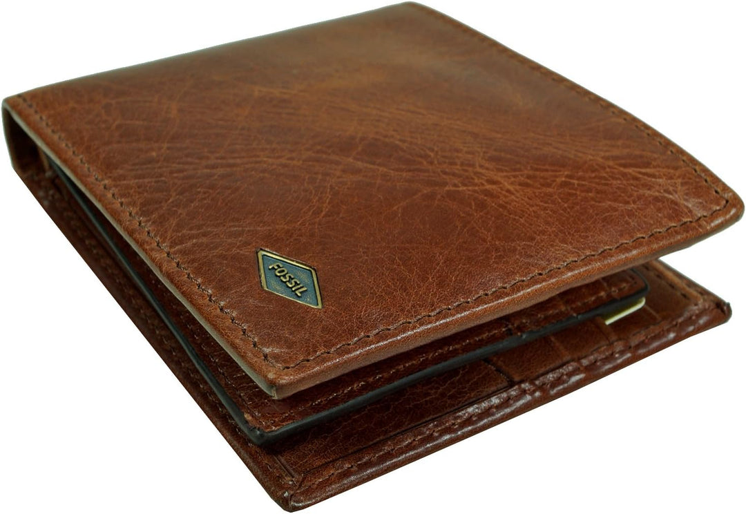 Fossil Herren Reisepasshülle Ryan aus Leder 12,4 cm L x 0,5 cm B x 8,9 cm H Braun, Braun