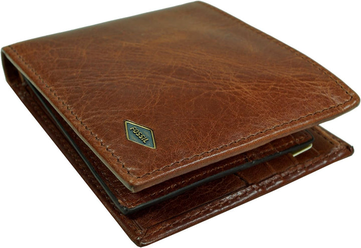 Fossil Herren Reisepasshülle Ryan aus Leder 12,4 cm L x 0,5 cm B x 8,9 cm H Braun, Braun