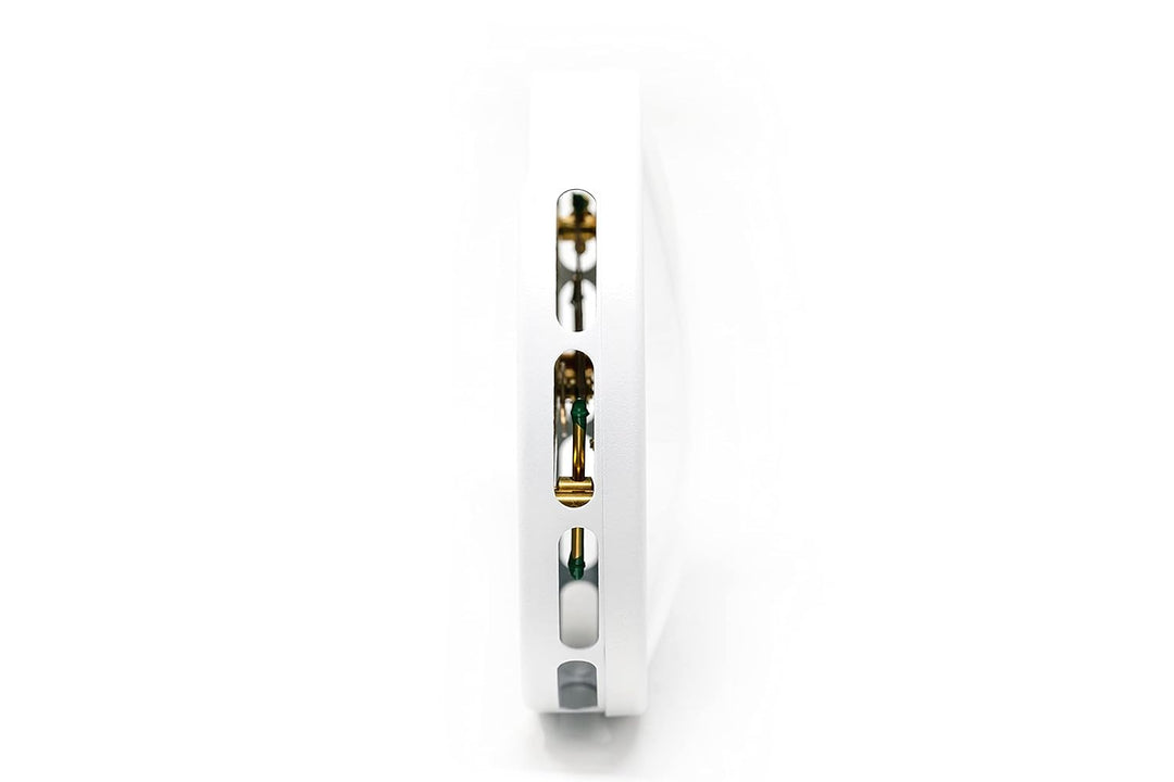 ZILLER Haar-Hygrometer, Serie Modern, Gehäuse Weiss, Ziffernblatt Weiss, Durchmesser 10cm, Made in G