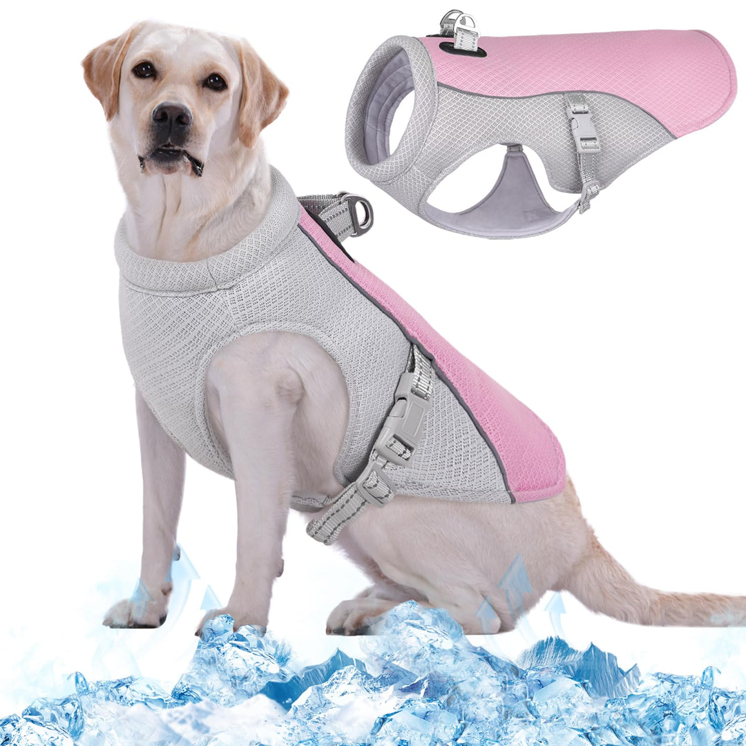 Kuoser Kühlweste für Hunde, Hundekühlungsmantel für heisse Sommertage, Atmungsaktive &amp; Reflektierend