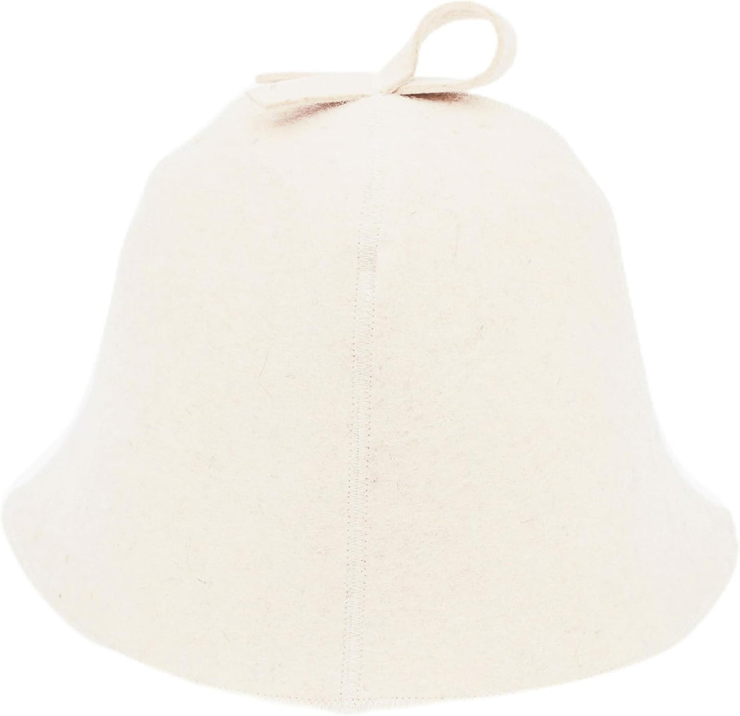 Ger3as Saunahut 100% Wollfilz mit Haken für Damen und Herren, Wellness Mütze Premium Qualität Filz S