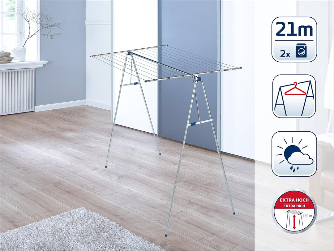 Leifheit Hochtrockner Linomaxx 210 Wäschetrockner Wäscheständer Wäscheleine 12 x 12 x 166 cm, 12 x 1