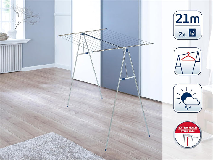 Leifheit Hochtrockner Linomaxx 210 Wäschetrockner Wäscheständer Wäscheleine 12 x 12 x 166 cm, 12 x 1