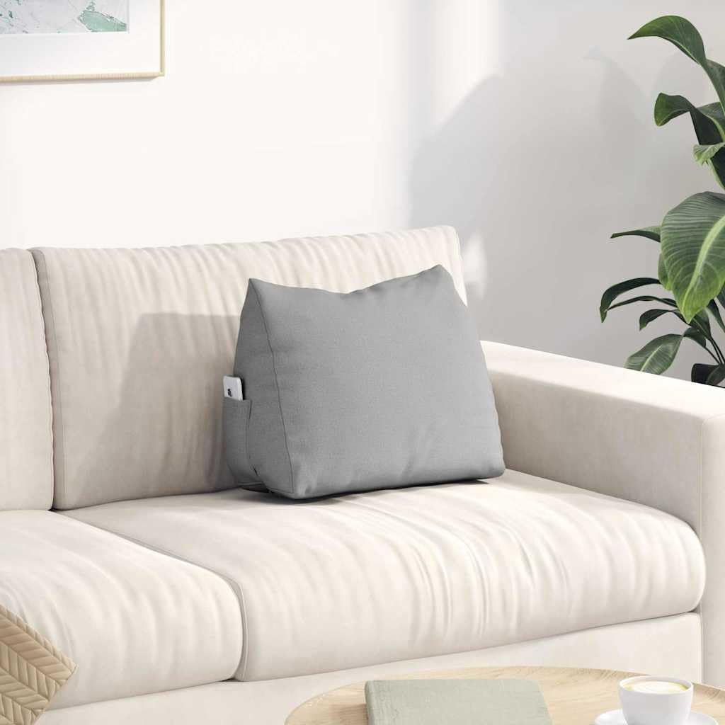 vidaXL Rückenkissen Wolkengrau 45 x 20 x 35 cm Stoff, Kissen für Wohnzimmer, moderner Bezug, abnehmb