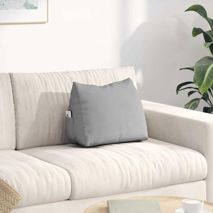 vidaXL Rückenkissen Wolkengrau 45 x 20 x 35 cm Stoff, Kissen für Wohnzimmer, moderner Bezug, abnehmb