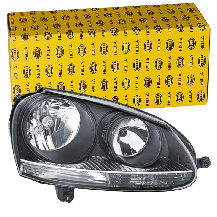HELLA 1EG 247 007-621 Halogen-Hauptscheinwerfer - rechts - für u.a. VW Golf V (1K1) Rechts Schwarz,