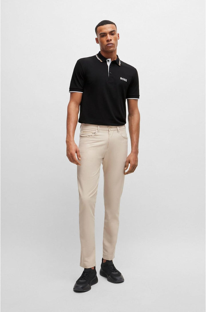 BOSS Herren Paddy Pro Active Paddy Regular-Fit Poloshirt aus schnell trocknendem Stretch-Piqué S Bla