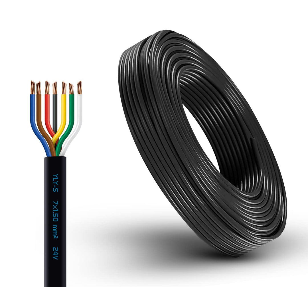 AUTOLIGHT 24 Fahrzeugkabel 7 adrig Fahrzeugleitung mit Kabelquerschnitt 7X 1,5mm² Kabel Anhänger KFZ