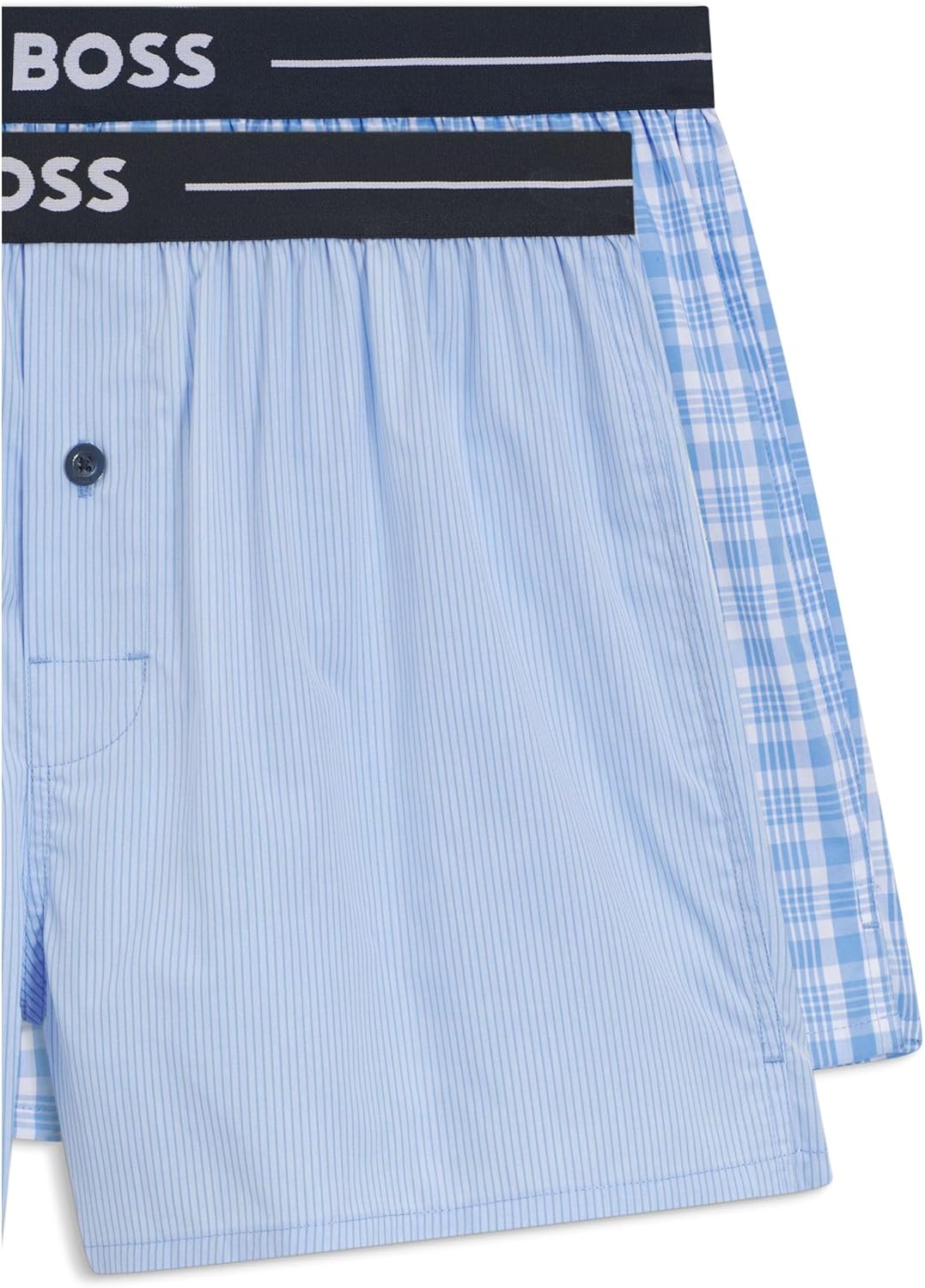 BOSS Herren Boxershorts, 2er Pack S New - Open Blue471, S New - Open Blue471