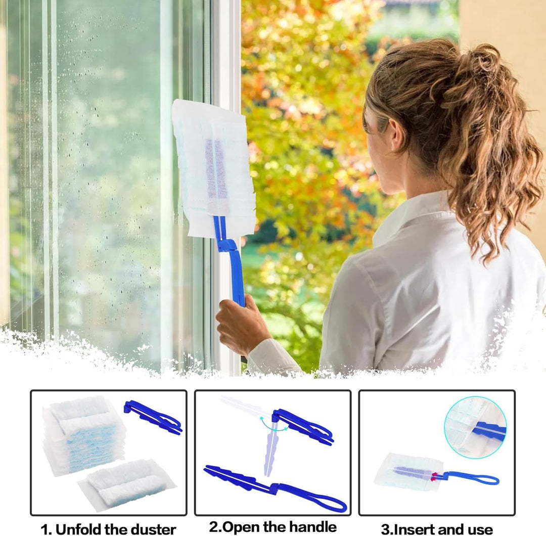 40 Stück Staubmagnet Duster Nachfüllpack für Swiffer Staubwedel Teleskop Starterset Staubwischer Sta