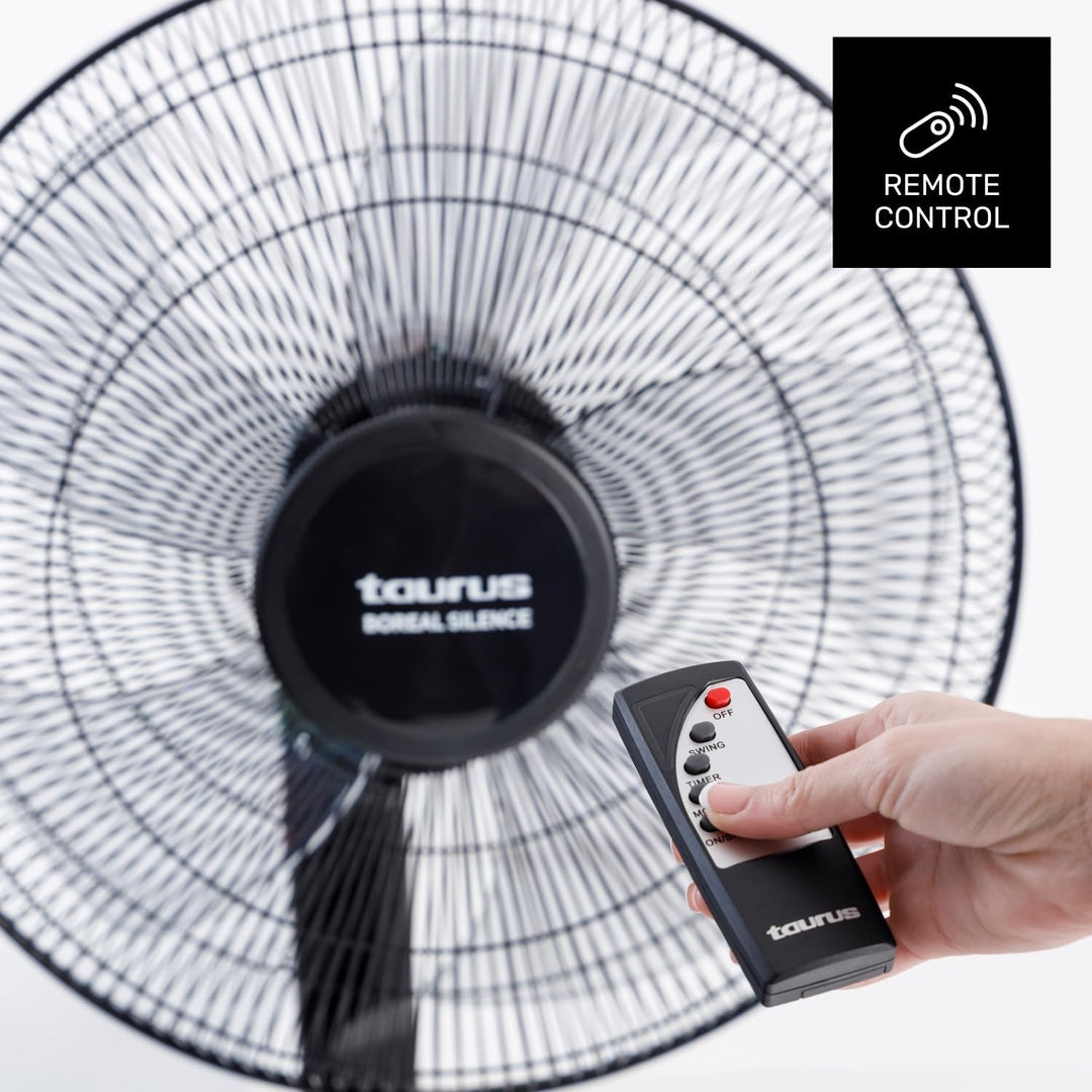 Taurus - Standventilator Boreal 16CR Silence 30W | 12 Stufen | Leise | 3 Modi | 5 Flügel | Oszillier