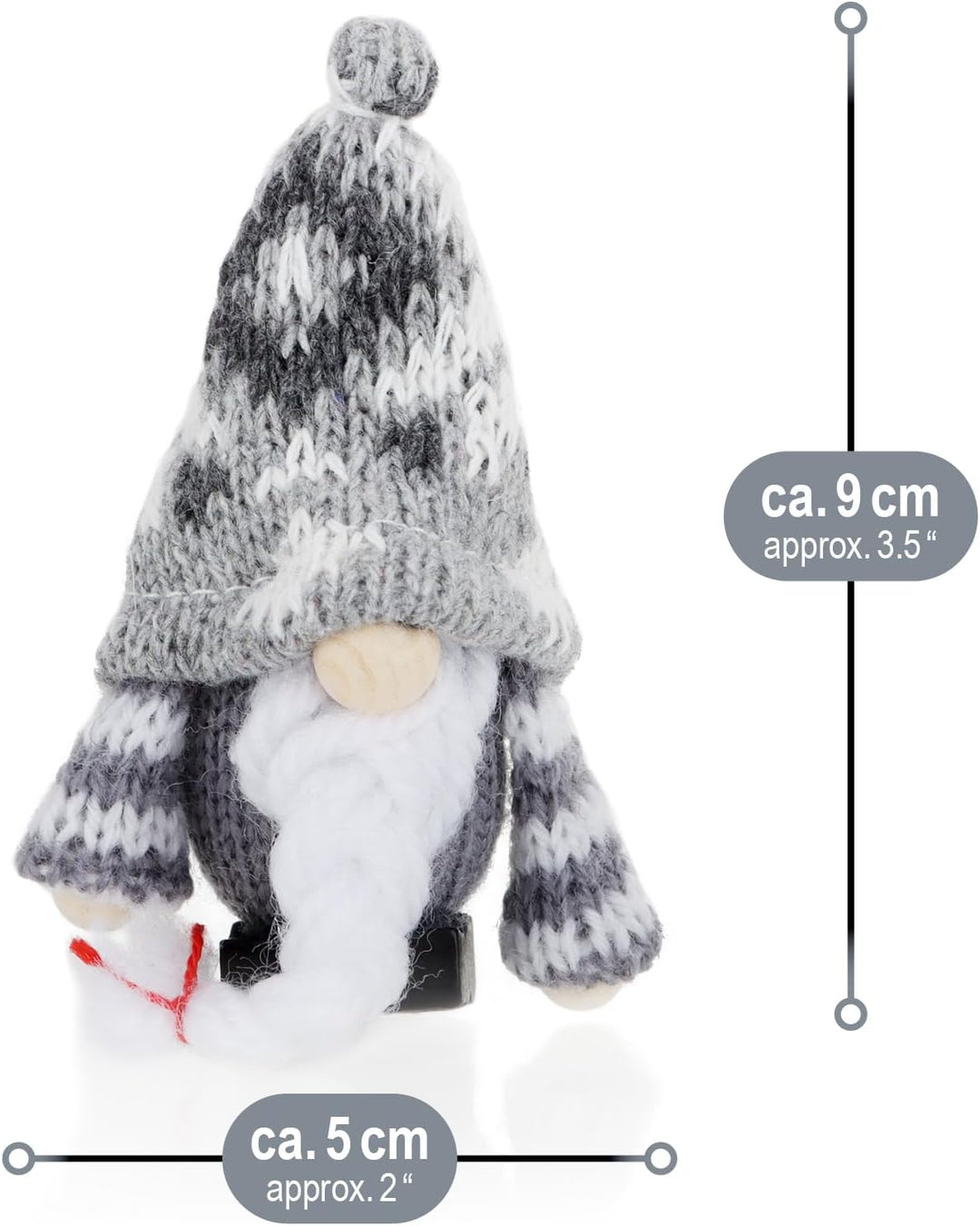 com-four® 12x Premium Weihnachtsbaum-Anhänger Wichtel - Christbaumschmuck - Wichtelfiguren-Geschenka