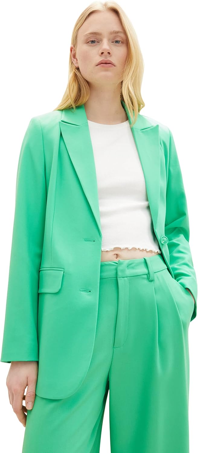TOM TAILOR Denim Women's boyfriend blazer M 11052 - Strong Green, M 11052 - Strong Green