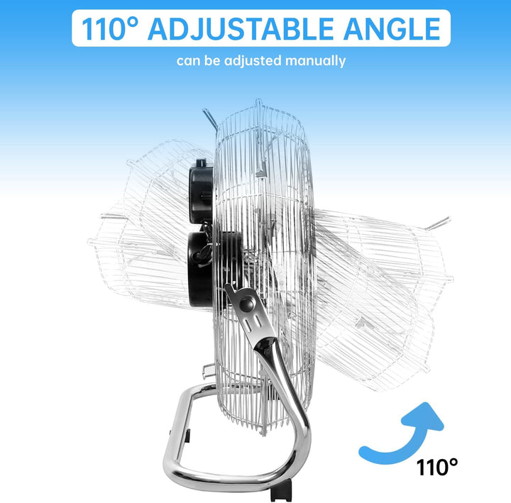 OZAVO Standventilator, Windmaschine ⌀35/45/50 cm mit 3 Laufgeschwindigkeiten, Bodenventilator Power,
