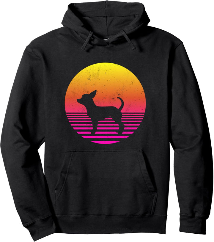 Chihuahua Hund Vintage Retro 70er 80er Jahre Chihuahua Hund Pullover Hoodie