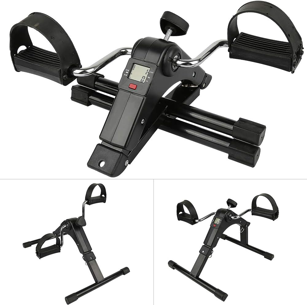 Supfine Mini Heimtrainer, Faltbarer Arm- und Beintrainer mit LCD-Display, 50x37x23.5cm, Verstellbare