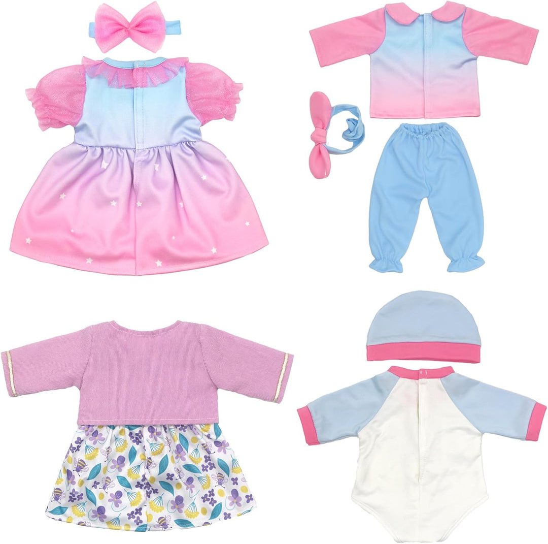 Puppenkleidung für 36-43 cm Baby Puppen, 4-Packungen (Keine Puppe)