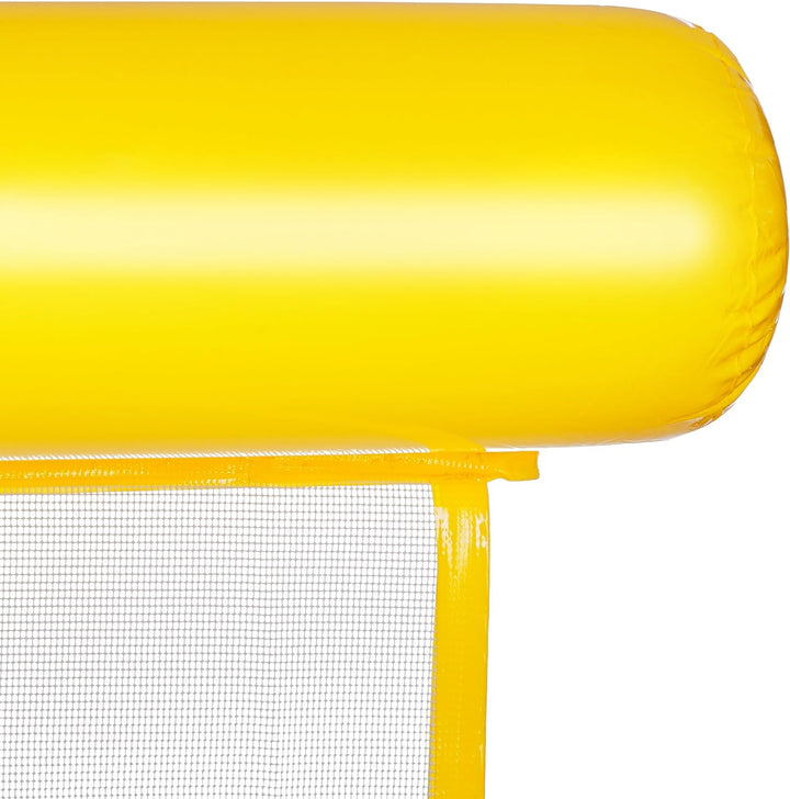 Relaxdays Schwimmhängematte, Pool Luftmatratze mit Netz, 100 kg, für Erwachsene, aufblasbare Wasserh