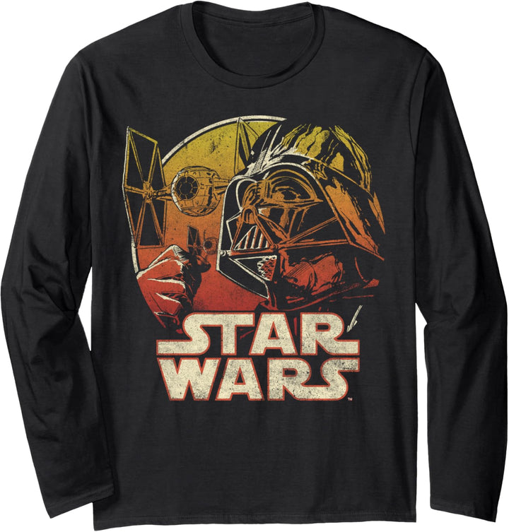 Star Wars Darth Vader Sunset Collage Langarmshirt
