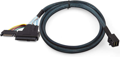 10Gtek# 12G Internal Mini SAS SFF-8643 to U.2 SFF-8639 NVMe SSD Cable with 15 pin Male SATA Power Co
