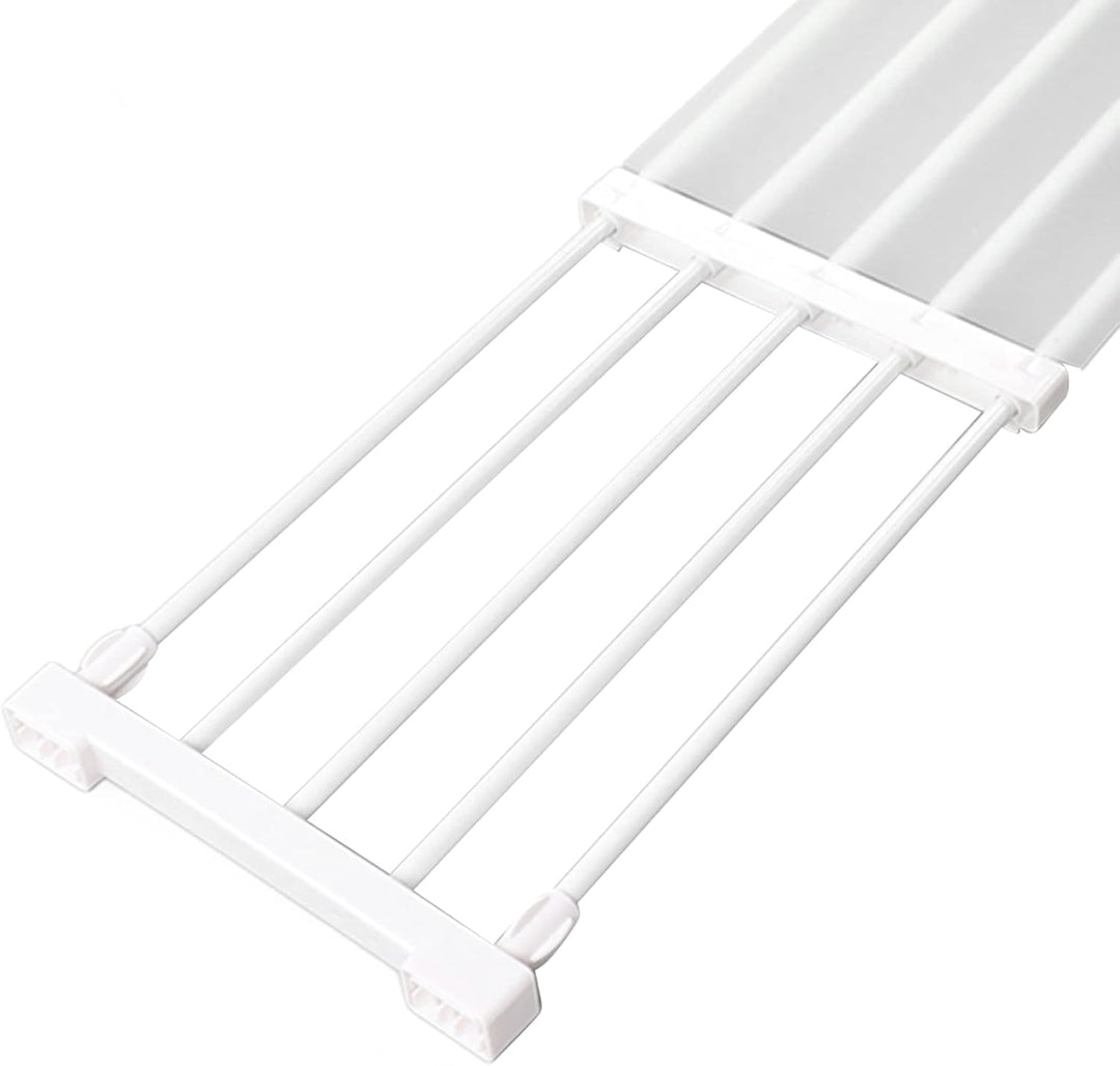 Mumusuki Closet Tension Shelf Rod, Metal Storage Rack Cabinet Organizer DIY Divider Separator Shelfs