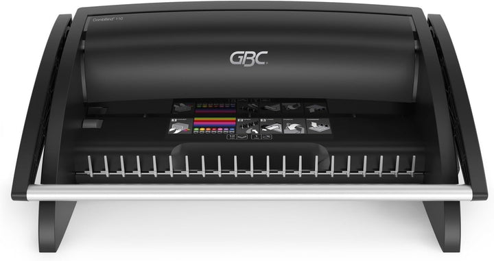 GBC 4401844 CombBind C110 Bindegerät, manuell, mit Dokumenten-Farbskala , stanzt 12, bindet 195 Blat