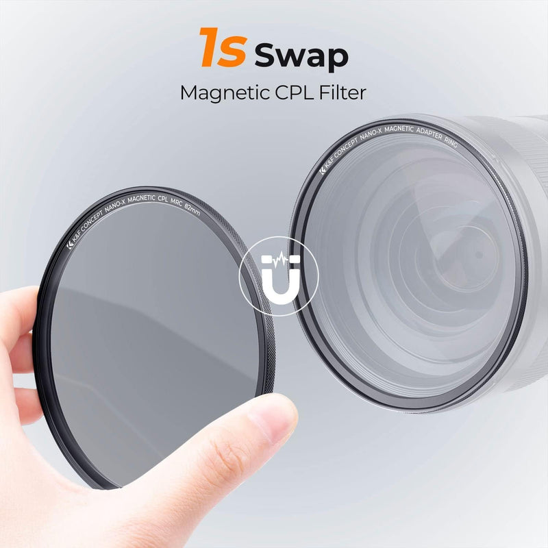 K&F Concept Magnetic Filter Set Nano X-Serie 58mm Magnetisches Schnellwechsel System Quick Swap Syst