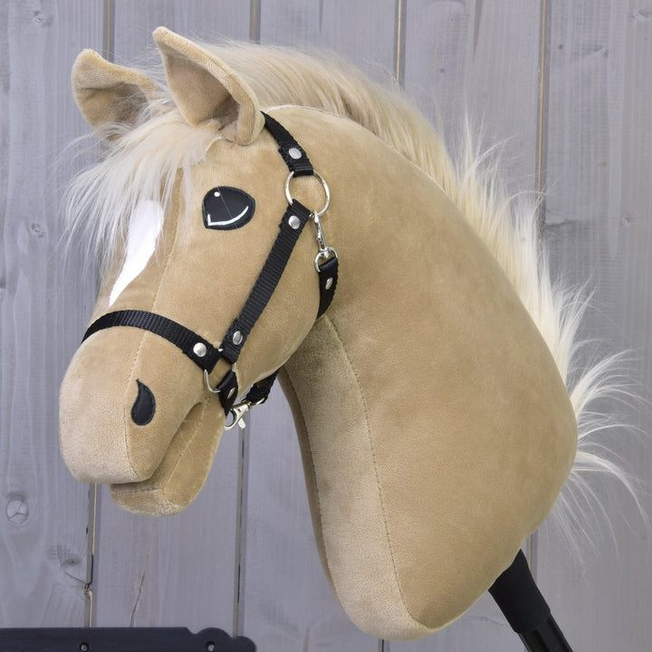 LarDen Hobby Horse Dancing Lady mit schwarzem Halfter - Grösse M, HANDGEFERTIGTES Stockpferd Für Kle