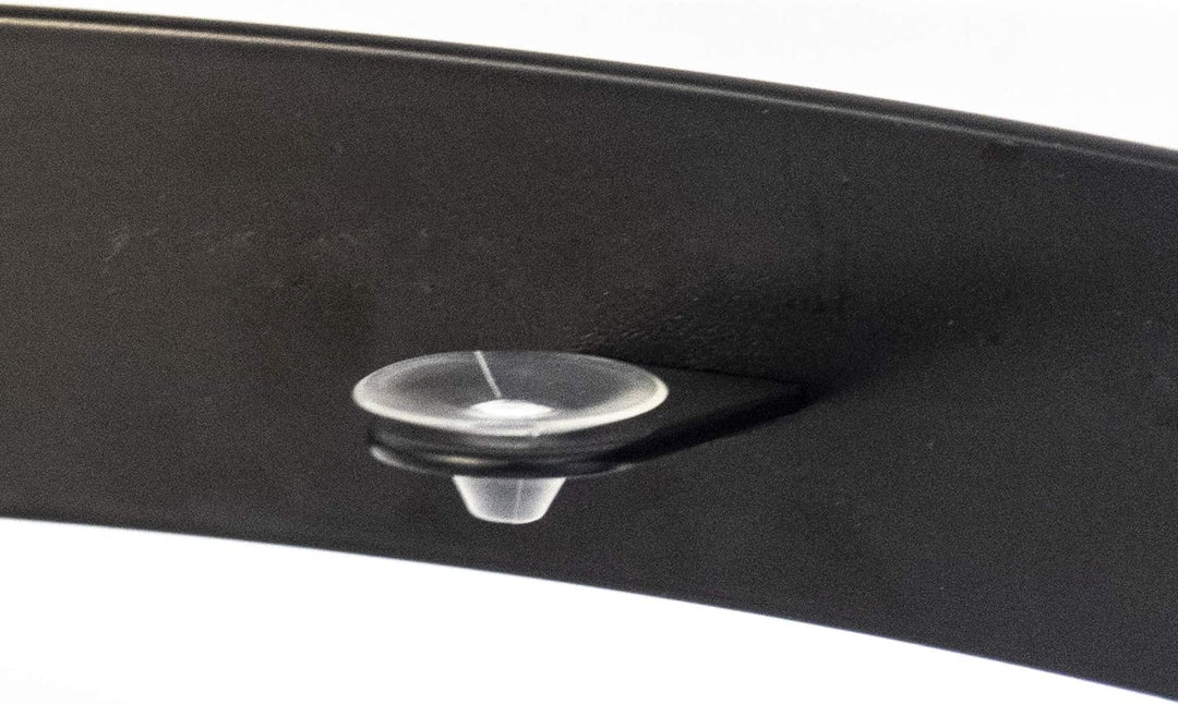 Kela Beistelltisch, Oak, Pulverbeschichtetes Metall mit Eichenholz und Glas, Ø 40 cm, 24266, Schwarz