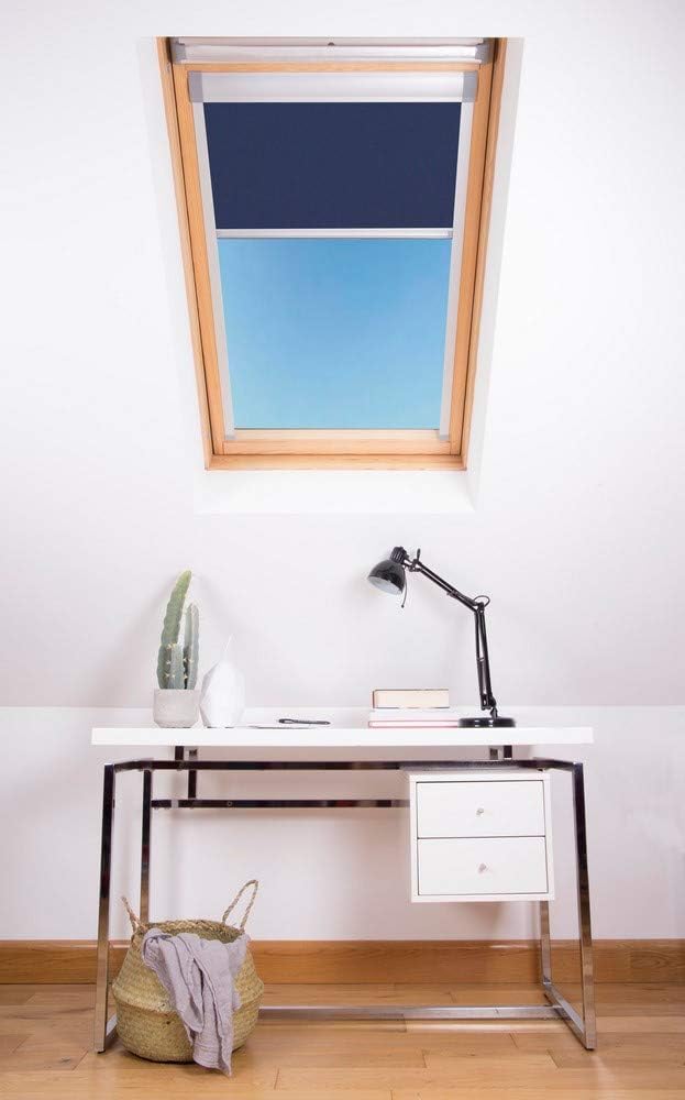 Bloc Skylight Rollo 15 (94/98) für Fakro Dachfenster Blockout, Marineblau 15(94/98) Fakro Marineblau