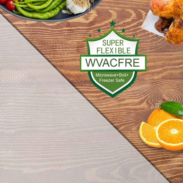 WVacFre 100 Beutel 15x25cm(50) und 20x30cm(50) Vakuumier Beutel Vakuumbeutel für Lebensmittel,BPA-Fr