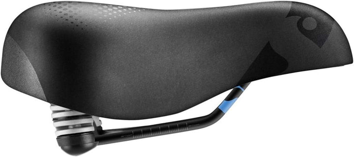 Sportourer Uni Zeta Gel Flow Hi-Viz Fahrradsattel, schwarz, One Size