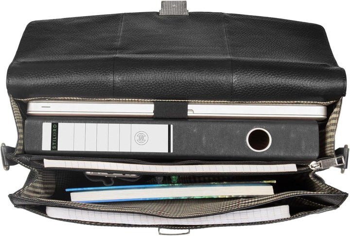 STILORD Lazarus Aktentasche Leder Gross Herren Damen Businesstasche 15,6 Zoll Laptoptasche Umhängeta