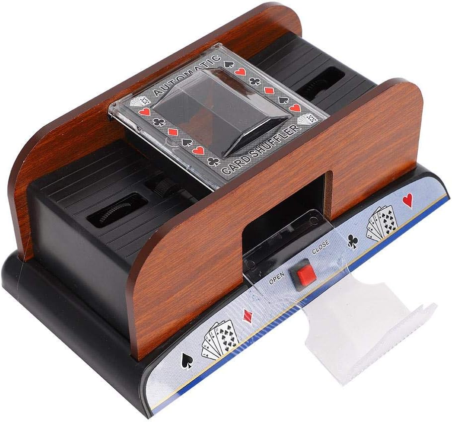 YUYTE Elektrischer Kartenmischer, Kartenmischmaschine, Automatischer Pokerkartenmischer für Pokerspi
