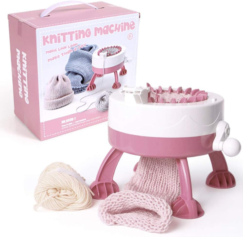Mutuer Strickmaschine, DIY Kunststoff Handstricken Nähmaschine Kinder Weben Spielzeug Werkzeug Zubeh