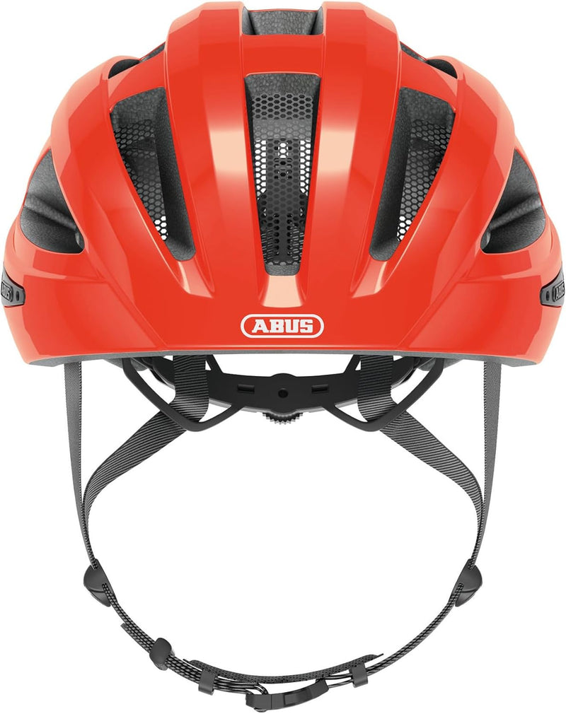 ABUS Rennradhelm Macator - sportiver Fahrradhelm für Einsteiger - auch für Zopfträger/-innen - für D