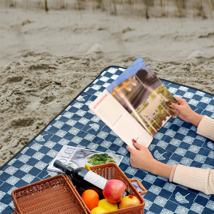 Oak & Tea Picknickdecke 200 x 200 cm, wasserdicht & isolierend, XXL Faltbare Strandmatte, Campingdec