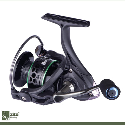 Zite Fishing Spinn-Angel-Set | Spinning Reel 3000 7+1BB | Raubfisch-Rolle | 2 Alu-Spulen | Geflochte