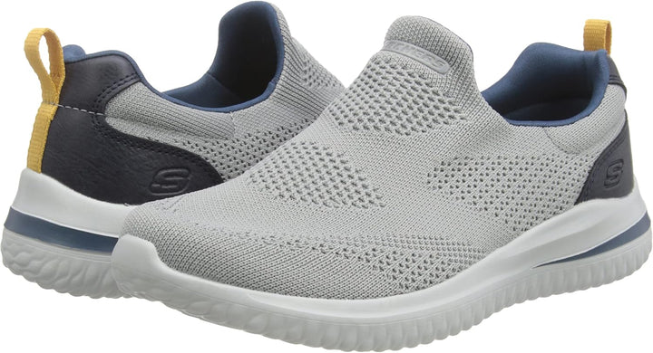 Skechers Herren Delson 3.0 FairfieldSneaker 40 EU Gray Knit Synthetic, 40 EU Gray Knit Synthetic