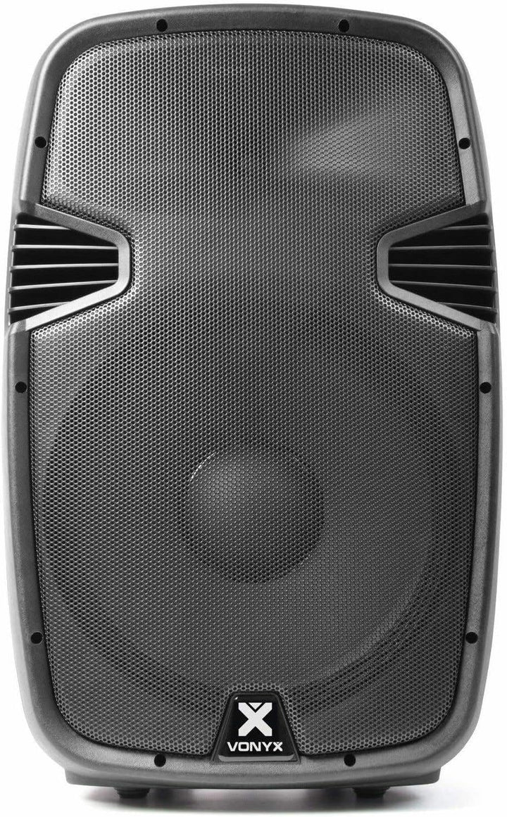 Vonyx SPJ-1500A, PA Aktiv Lautsprecher, DJ Box, 800 Watt 15 Zoll High End aktiver Speaker, DMX, Cinc