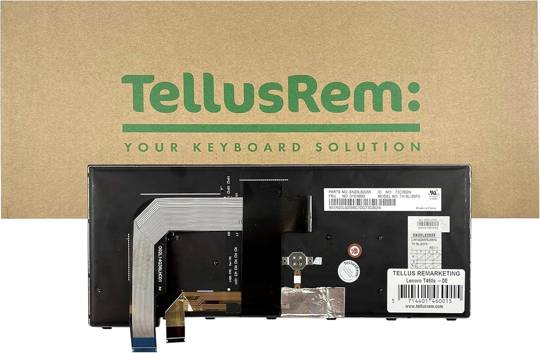 TellusRem ersatztastatur Deutsche Nicht Hintergrundbeleuchtung für Lenovo Thinkpad T460s T470s Non-B
