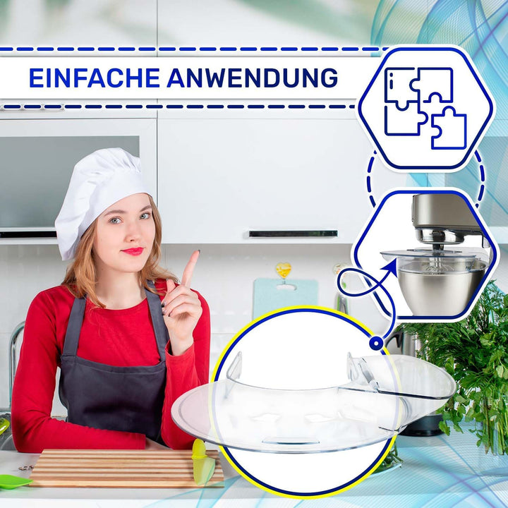 MONTERAL Spritzschutz Deckel für Küchenmaschine mit dem Originalcode AS00000538 für Kenwood Titanium