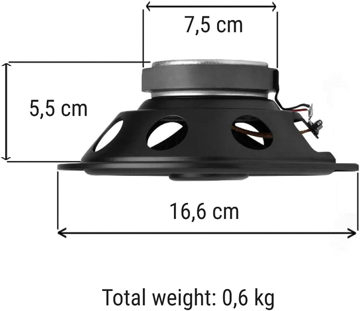 2 koaxiallautsprecher 2 Wege kompatibel mit JBL STAGE2 624 6,5" 16,50 cm 165 mm 40 watt rms 240 watt