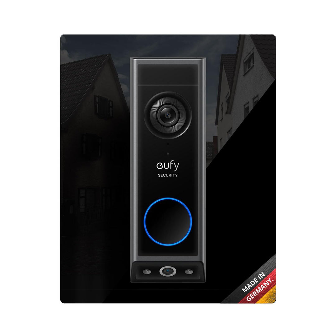 iSecur Blende passend für Eufy Akku-Videotürklingel aus Acryl schwarz I Video-Doorbell I Klingelschi