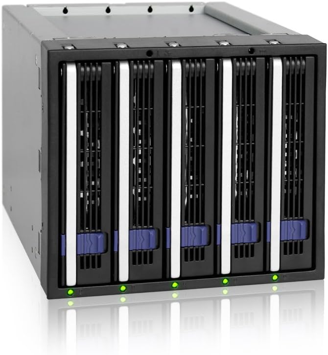 ICY DOCK FatCage MB155SP-B - 5-Bay SATA Hot Swap Backplane für 2,5"/3,5" HDDs/SSDs, MB155SP-B