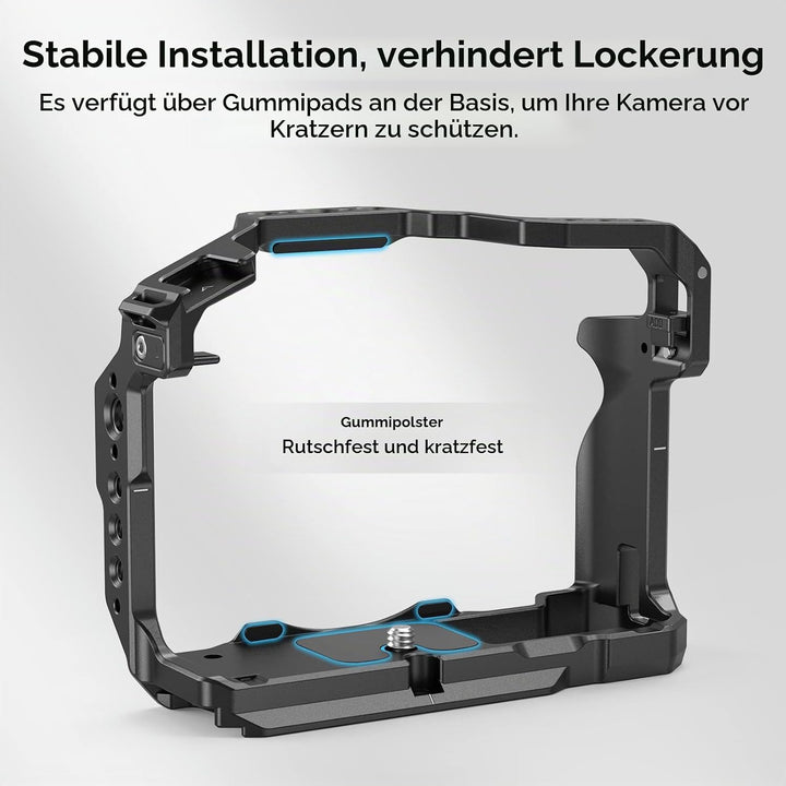 SMALLRIG R50 Käfig für Canon R50 Kamera, Aluminiumlegierung mit Schnellwechselplatte für Arca-Stände