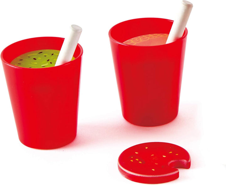 Hape Smoothie-Mixer von Hape| Bunter Smoothie-Mixer mit Bechern und Trinkhalmen