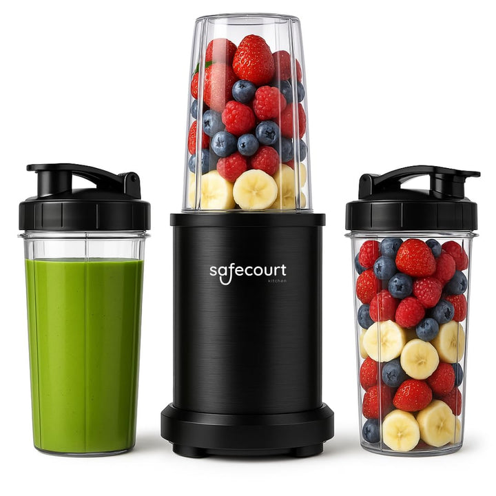 Safecourt Standmixer – Kraftvoller Smoothie Maker, Mixer & Blender To-Go [1000W] – für Smoothies, Sh