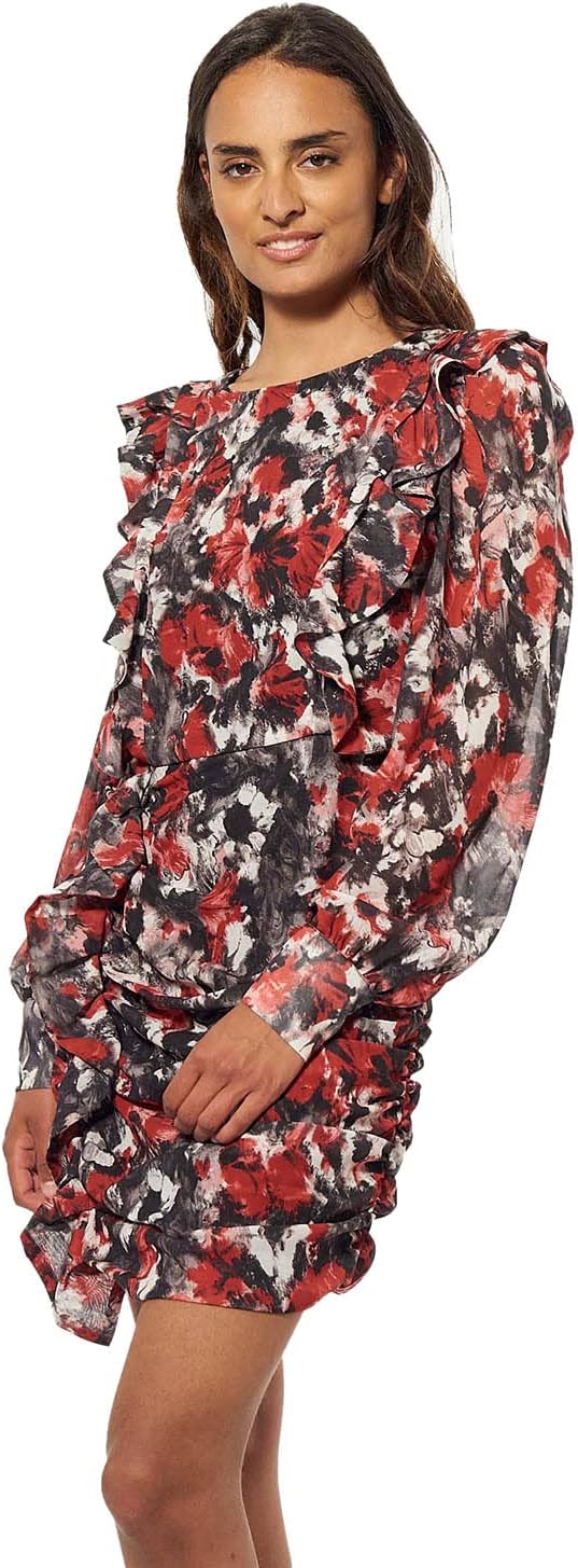 KAPORAL Damen Damenkleid-Modell NINA-Farbe: Wine-Grösse M, XS